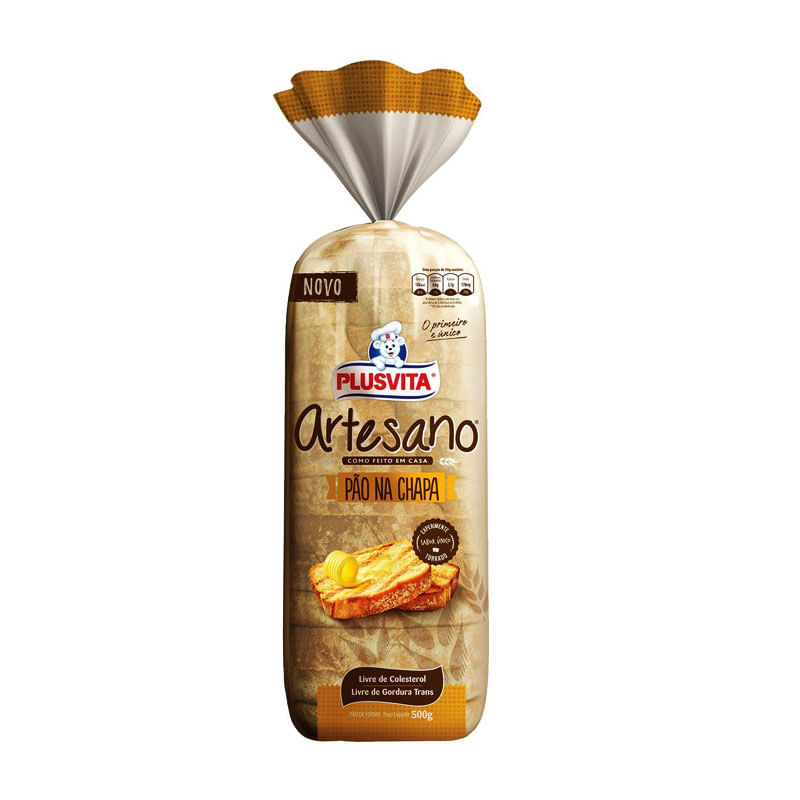Pão na Chapa Artesanato Plus Vita 500g