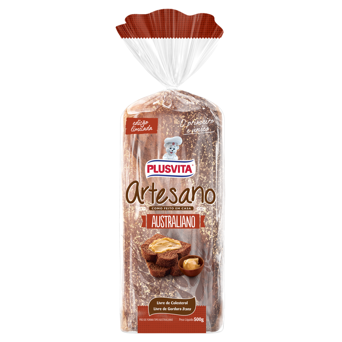 PAO PLUS VITA ARTESANO NA CHAPA 500G