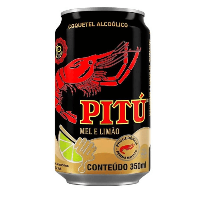Aguardente Pitú Mel E Limão Lata 350M