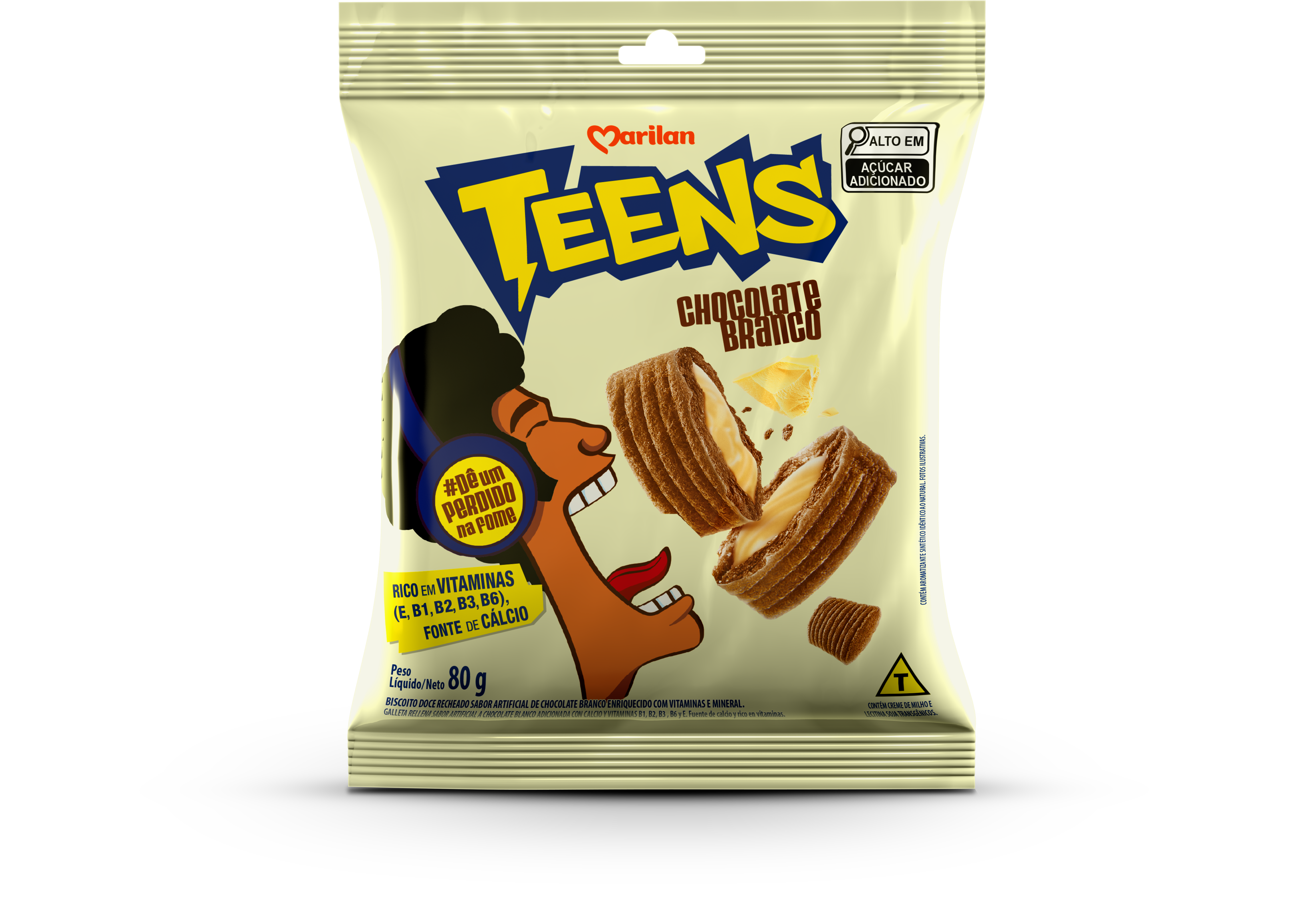 Biscoito Teens Snack 30g Chocolate Branco