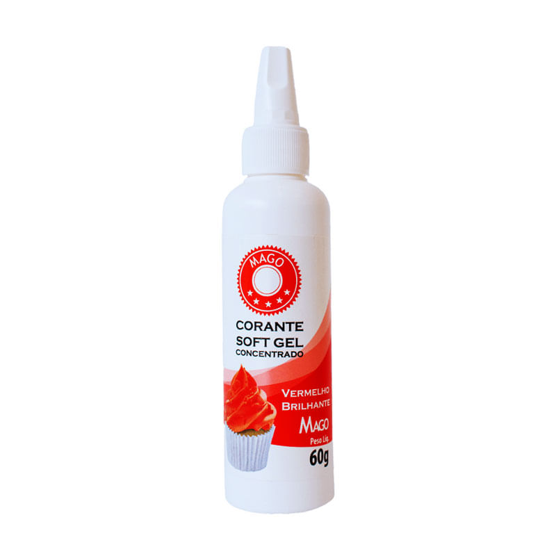 Corante Mago Soft Gel Vermelho Brilhante 60g