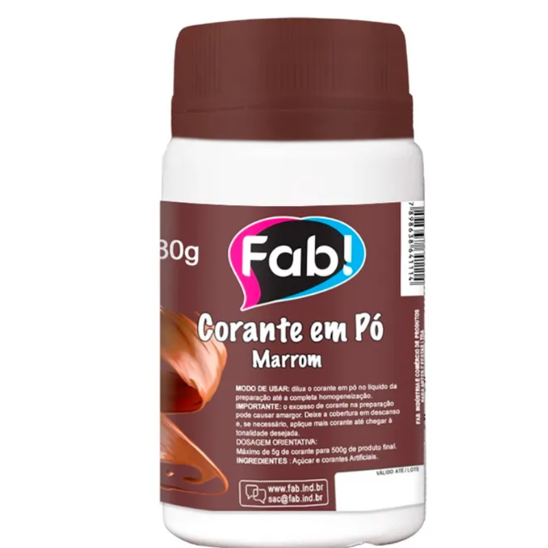CORANTE EM PO SOFTGEL ART ALIMENTICIO MARROM CHOCOLATE 80G