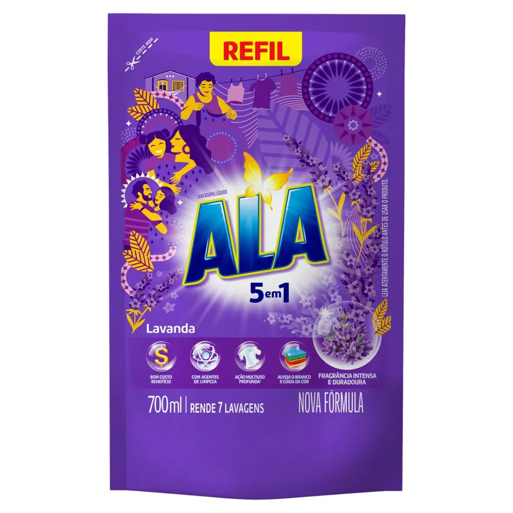 Sabão Líquido Lavanda Ala Refil 700ml 
