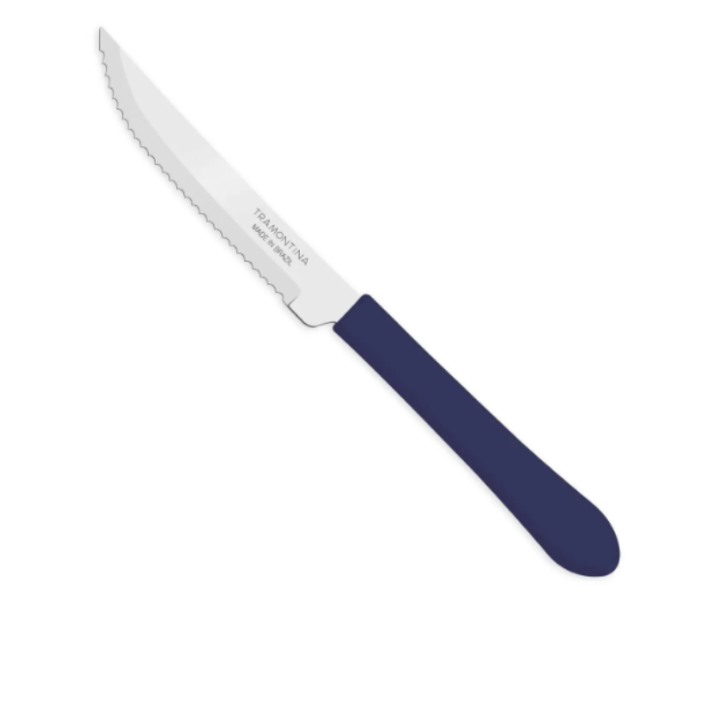 Faca para Churrasco Inox Avulsa Leme Azul  Tramontina