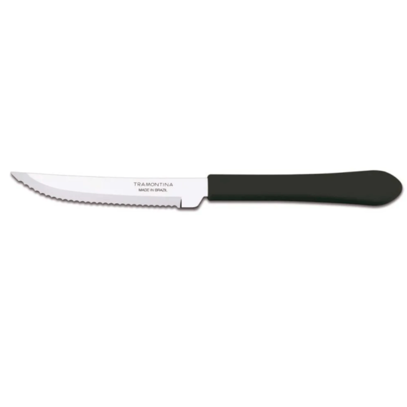 FACA CHURRASCO INOX AVULSO LEME PRETA