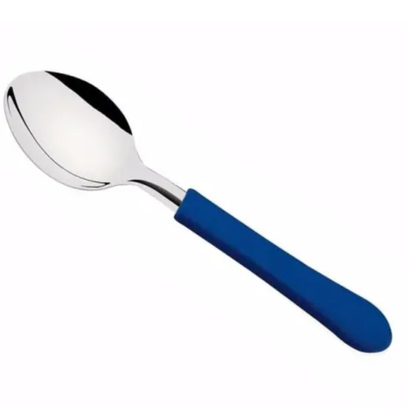COLHER MESA INOX AVULSA LEME AZUL