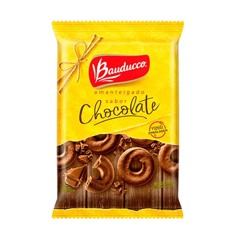 Biscoito Amanteigado Bauducco Chocolate 335g