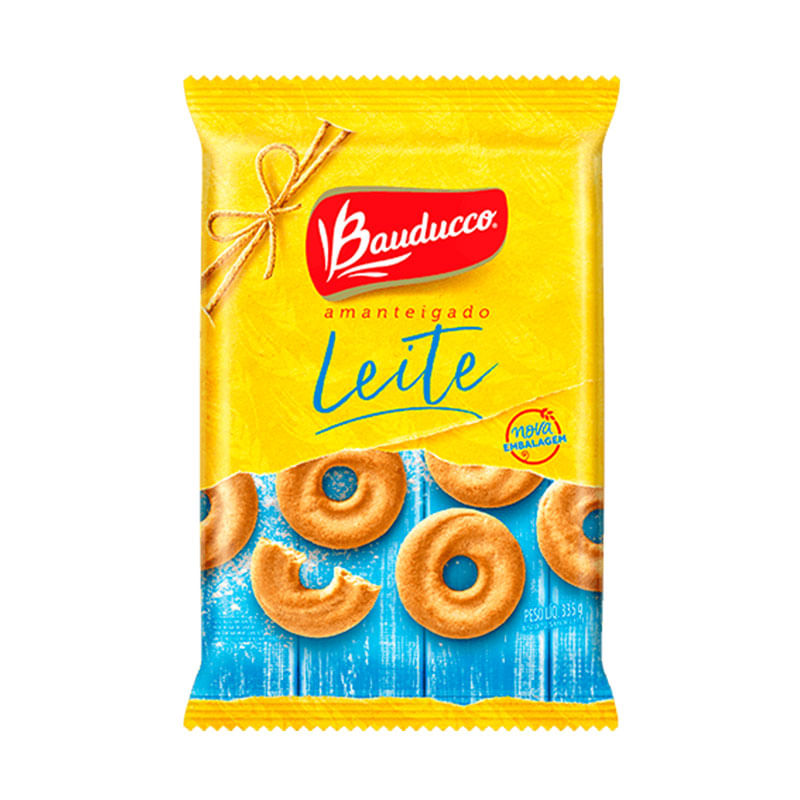 Biscoito Amanteigado Bauducco 335g Leite