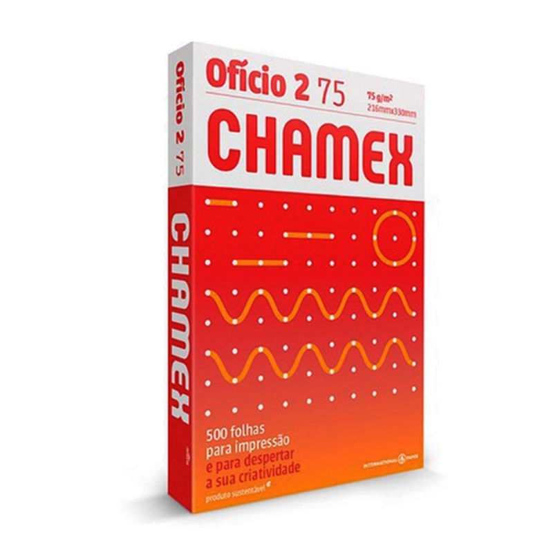 Papel Oficio 2 Branco Chamex 75g 500 Folhas