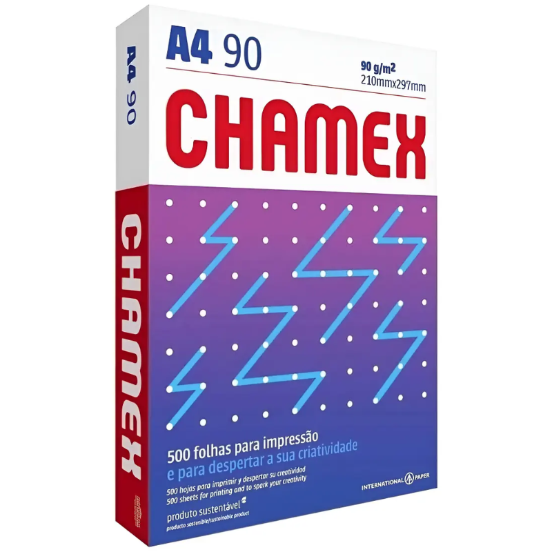 Papel Oficio A4 Branco Chamex 90g 500 Folhas