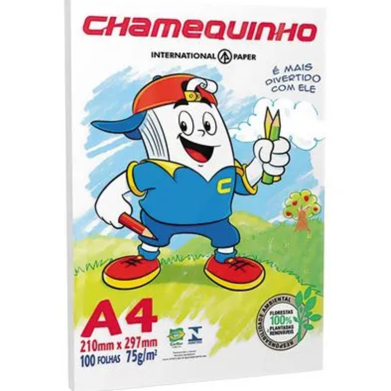 Papel Oficio A4 Chamequinho Branco