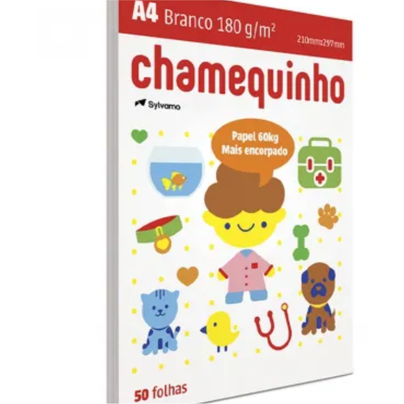Papel Oficio A4 Branco Chamequinho 120g