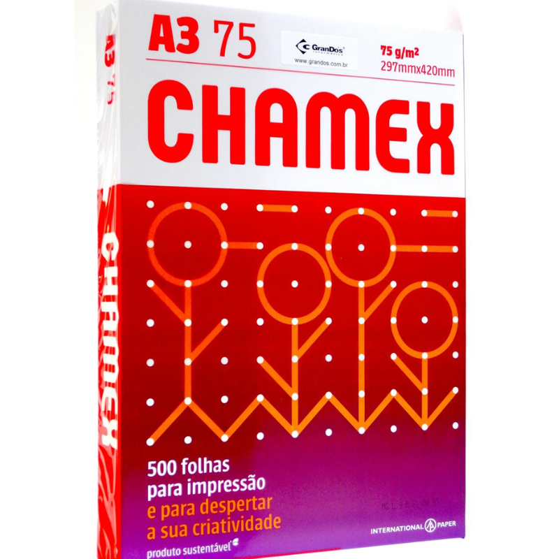 PAPEL OFICIO A3 BR CHAMEX 75G 1X500F