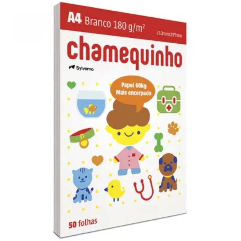 Papel Oficio A4 Branco Chamex 180g 50 Folhas