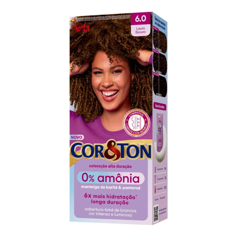 Tintura Niely Cor & Ton Sem Amônia 6.0 Louro Escuro