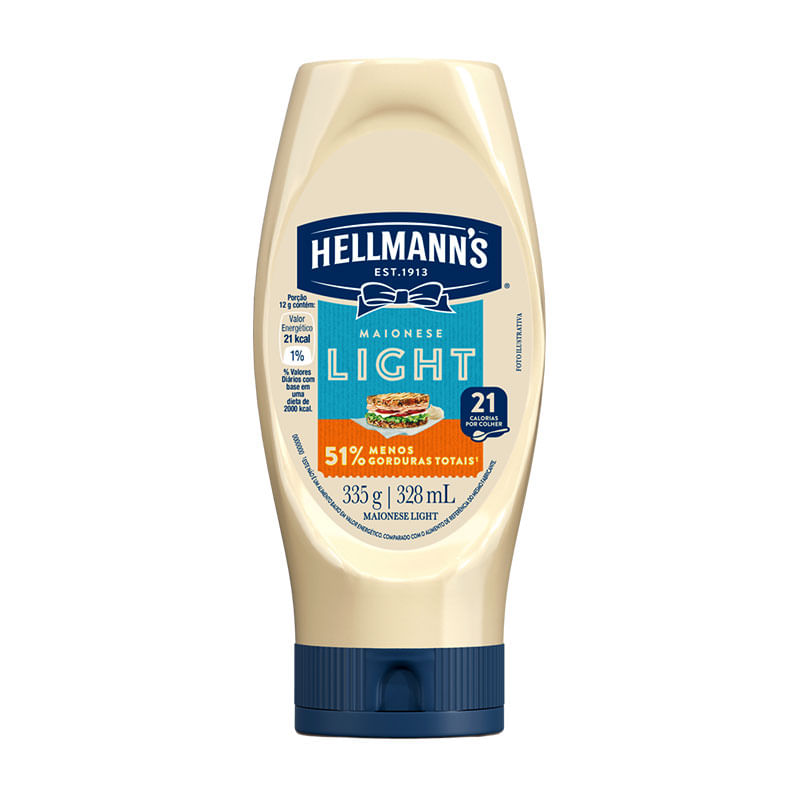Maionese Hellmanns Light 335g