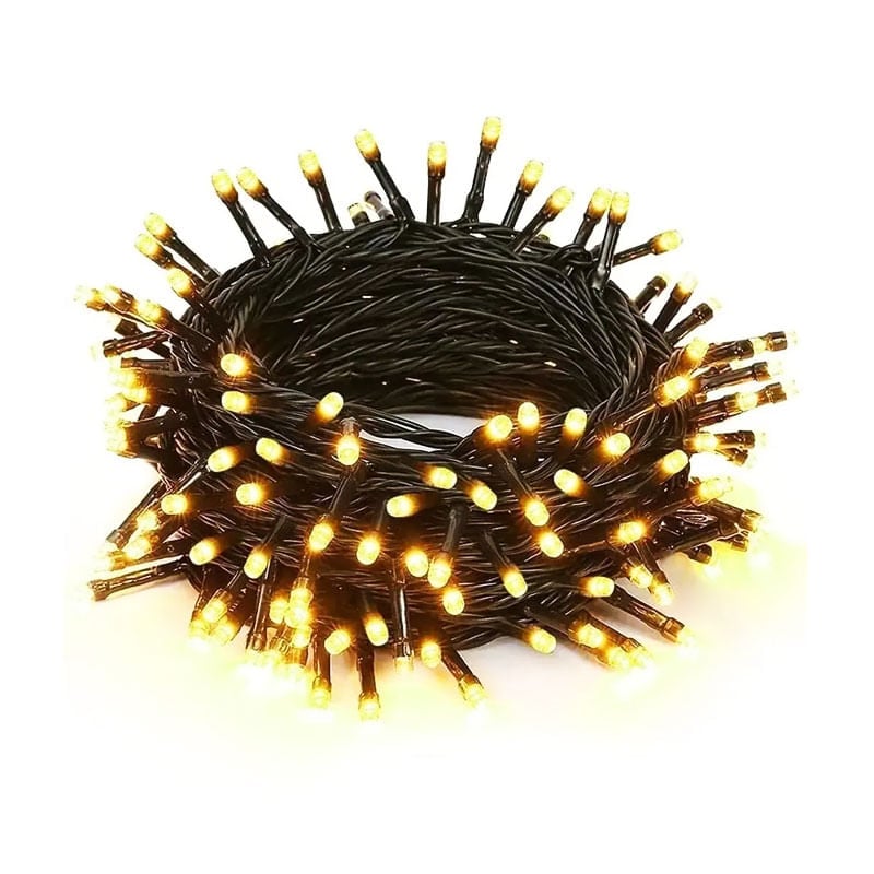 Pisca 200 Led Branco Quente Fio Verde Florarte 15m