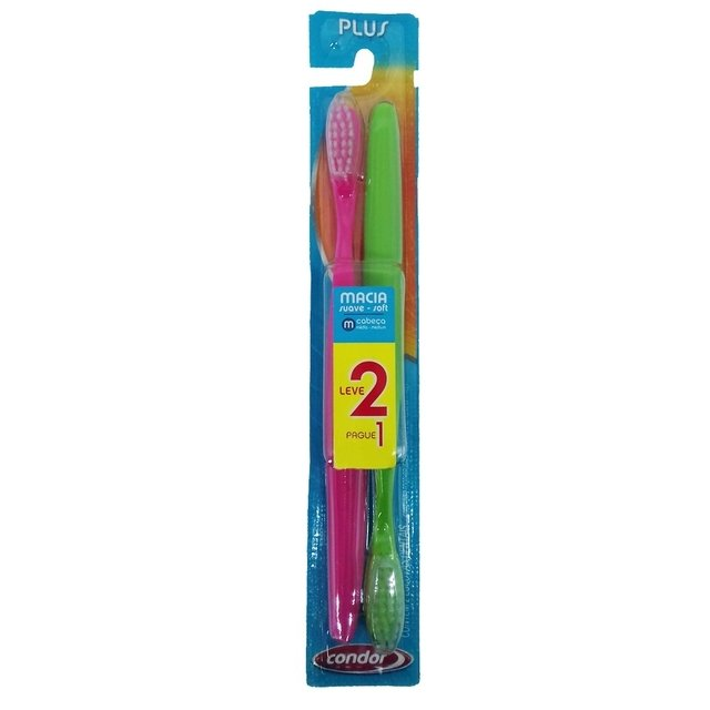 Escova Condor Dental Plus L2P1 Macia 8057 1un