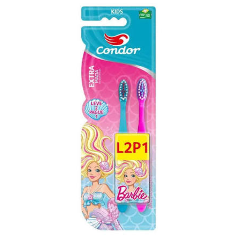 Escova Dental Condor Kids Barbie  8267-3 1x2 Unid.
