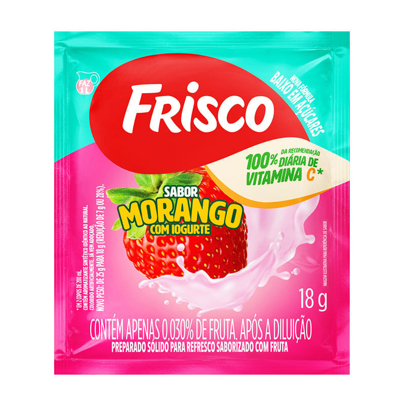 Refresco Frisco Morango com Iogurte 18g