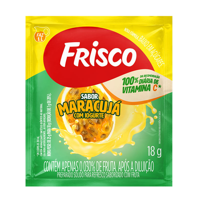 Refresco Frisco Maracujá com Iogurte 18g