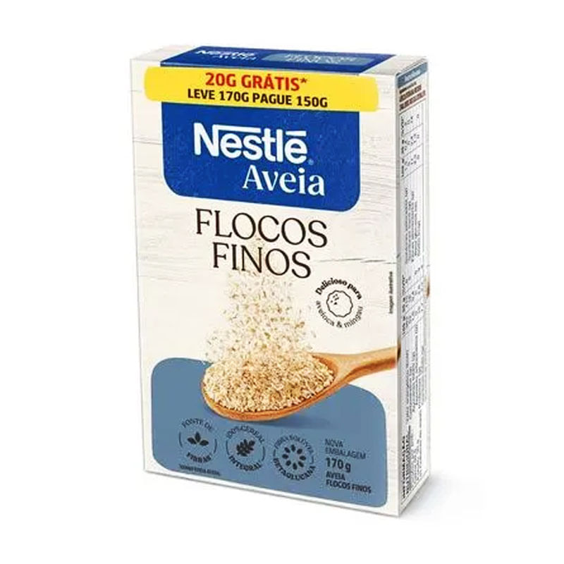 Aveia Nestlé Flocos Finos L170g P150g