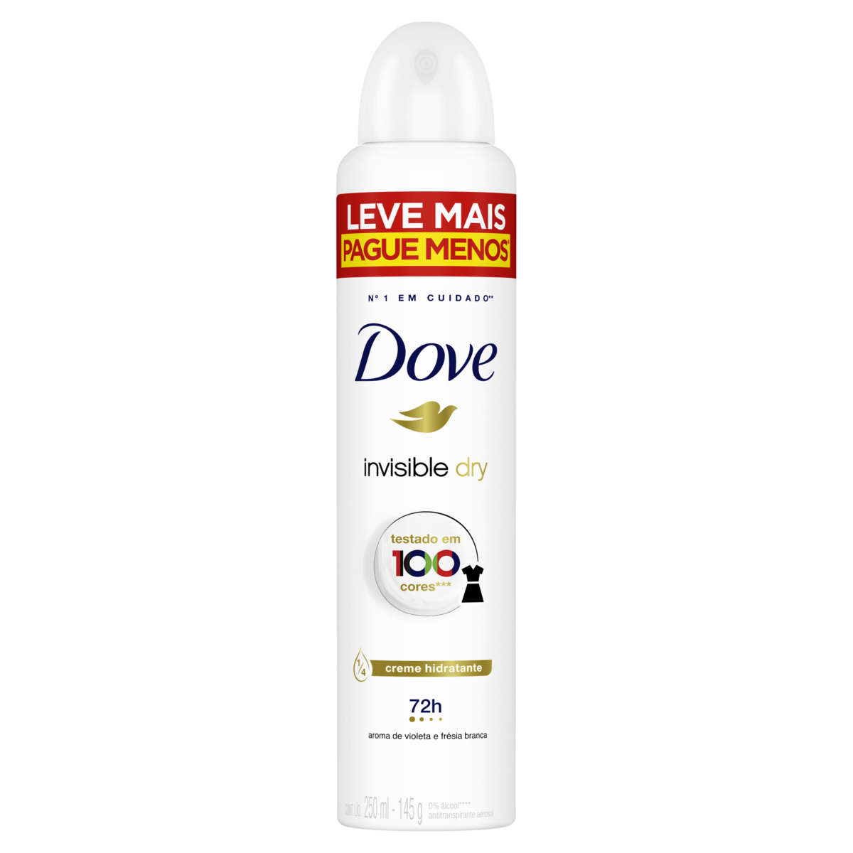Desodorante Aerossol Dove Invisible 250ml