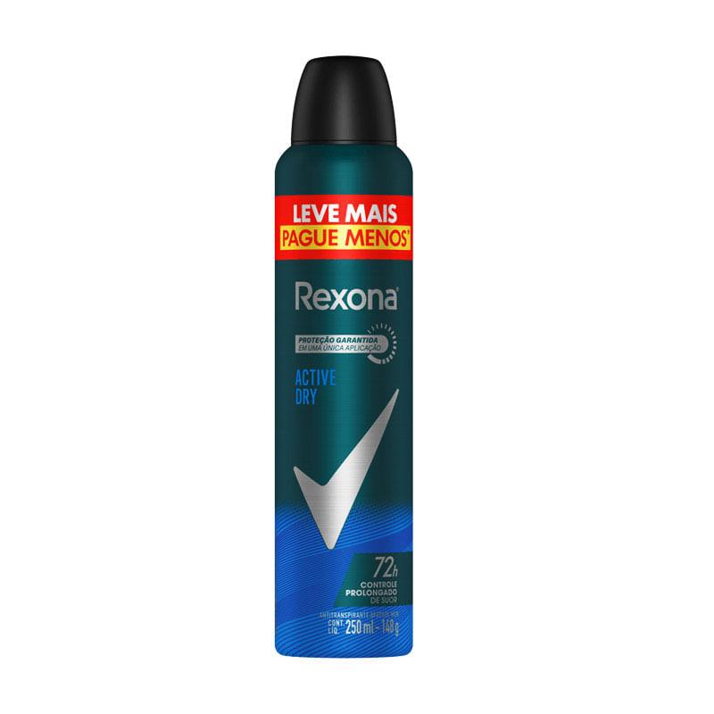 Desodorante Aerosol Rexona Men Active Dry 250ml