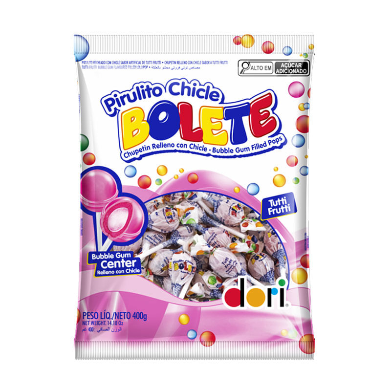 Pirulito Bolete Tutti Frutti 400g