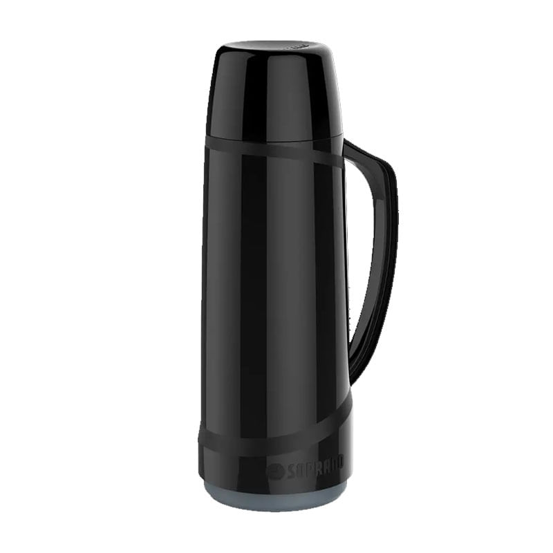 Garrafa Térmica Soprano 1L Cristal Preta