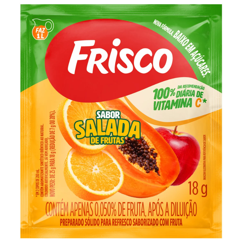 Refresco Em Po Frisco Salada De Frutas 18g