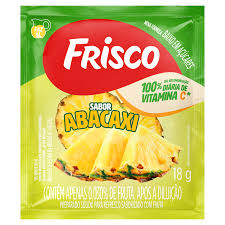 Refresco em Pó Sabor Abacaxi Frisco 18g