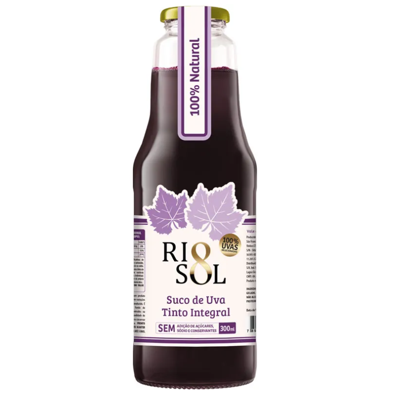 Suco De Uva Rio Sol Tinto Integral 300ml