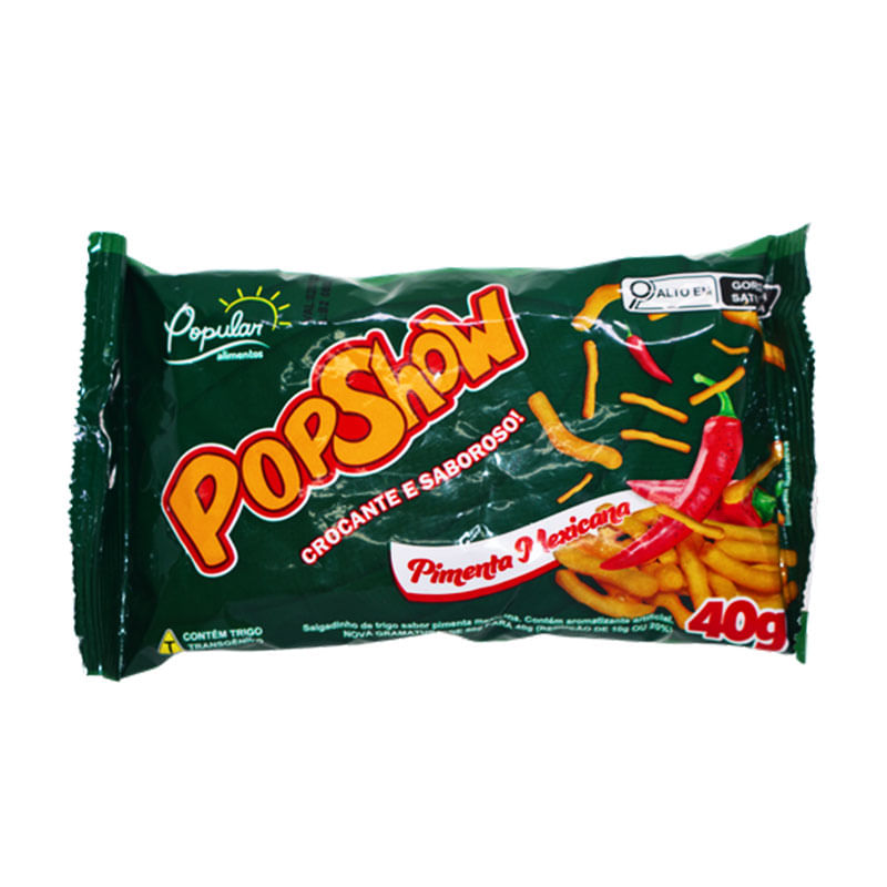 Salgadinho Popshow Pimenta Mexicana 40g