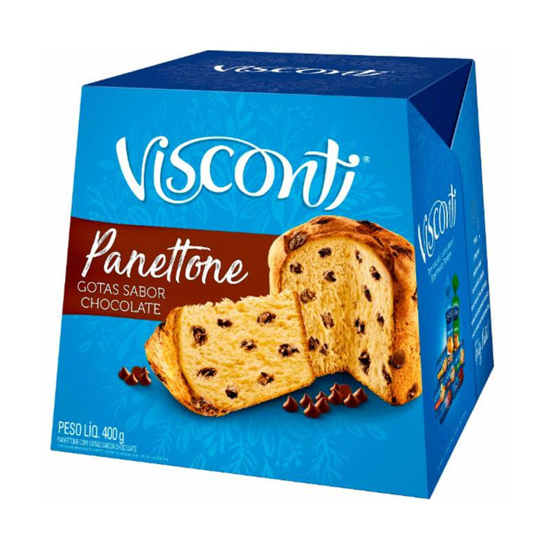 Panetone Visconti Gotas Chocolate 400g