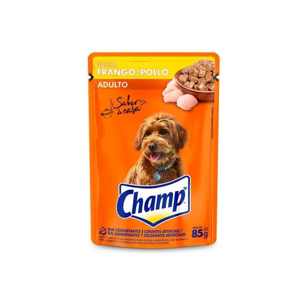 Ração Champ adulto Frango Sachê 85g