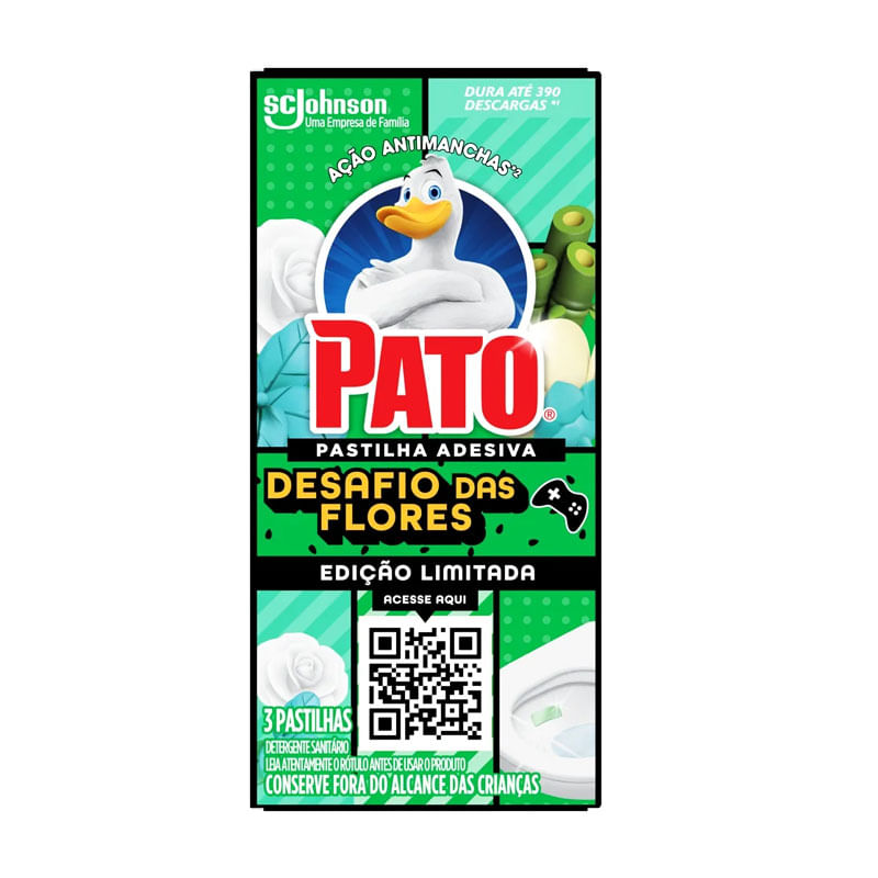 Pastilha Adesiva Pato Desafio das Flores 1x3un