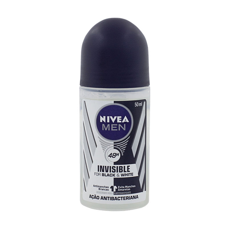 Desodorante Roll On Nivea 50ml Invisible Black & White Power 48h