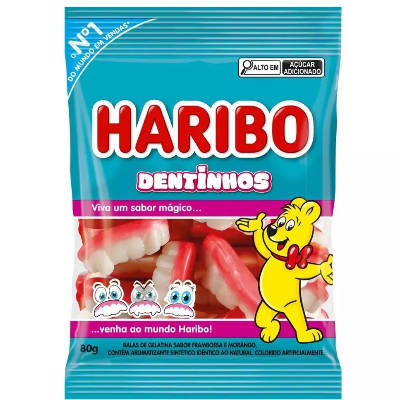 BALA HARIBO GEL DENTINHOS 80G