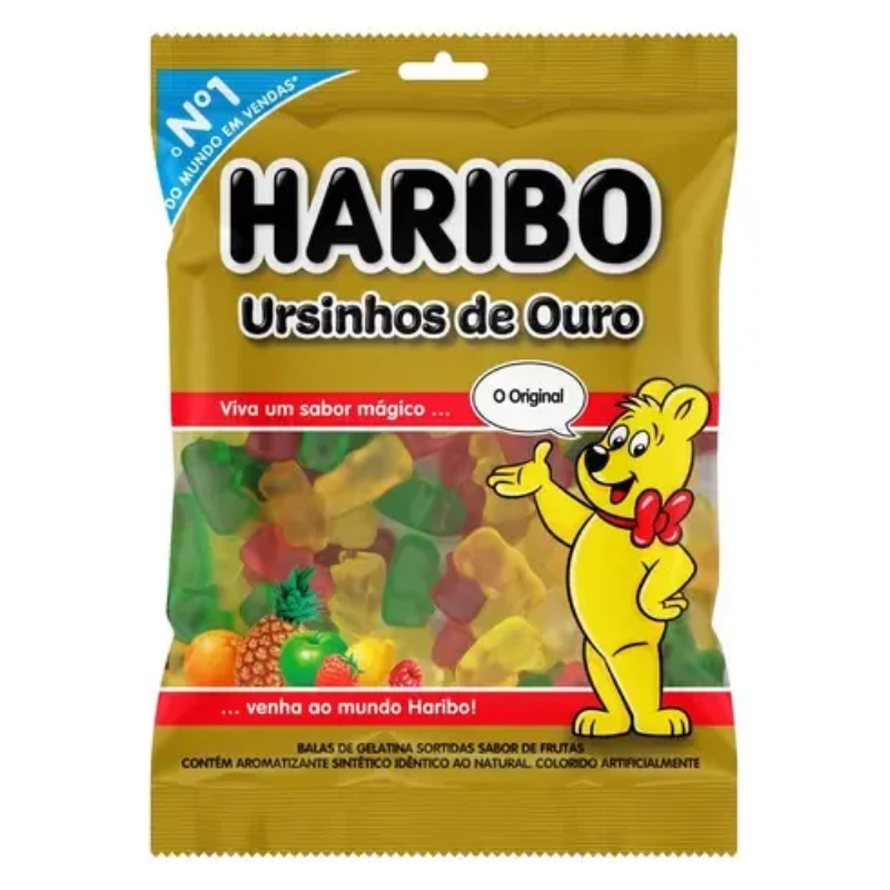 BALA HARIBO GEL URSINHOS DE OURO 80G