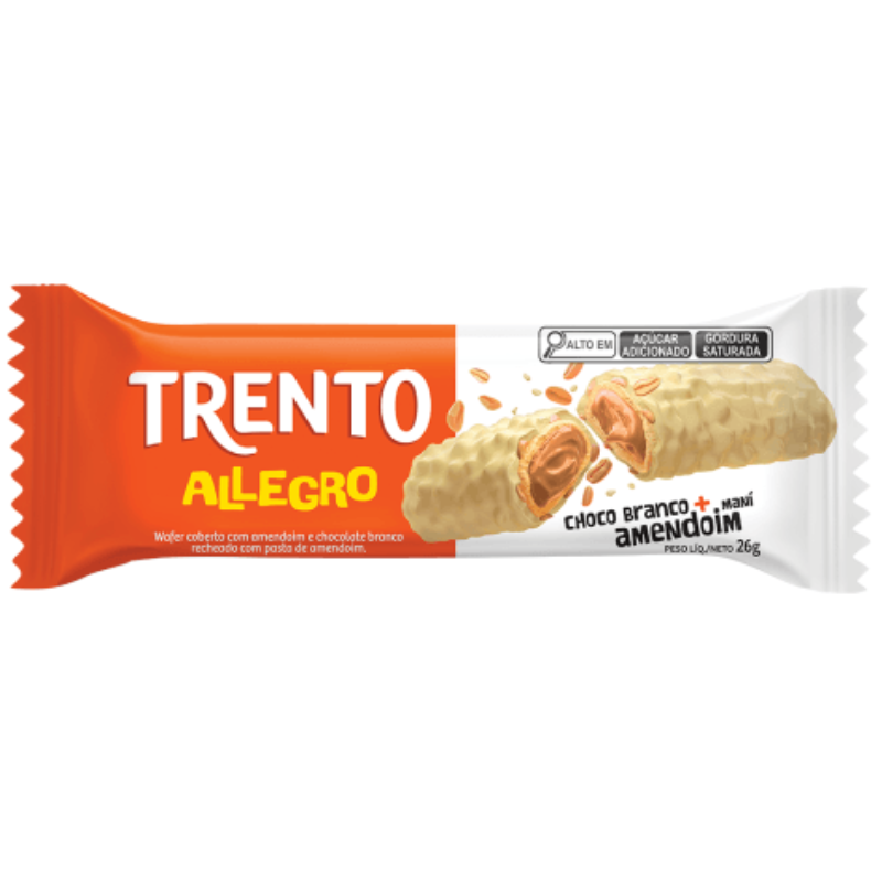 WAFER TRENTO ALLEGRO DARK COM AMENDOIM 26G