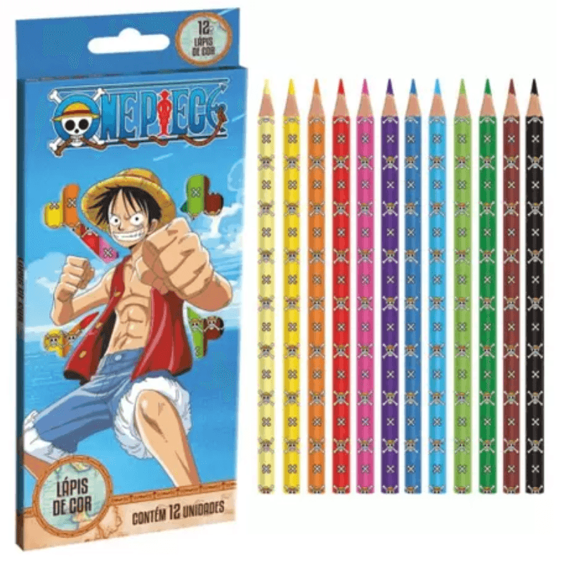 Lapis  de Cor Grande One Piece Tris 12un 