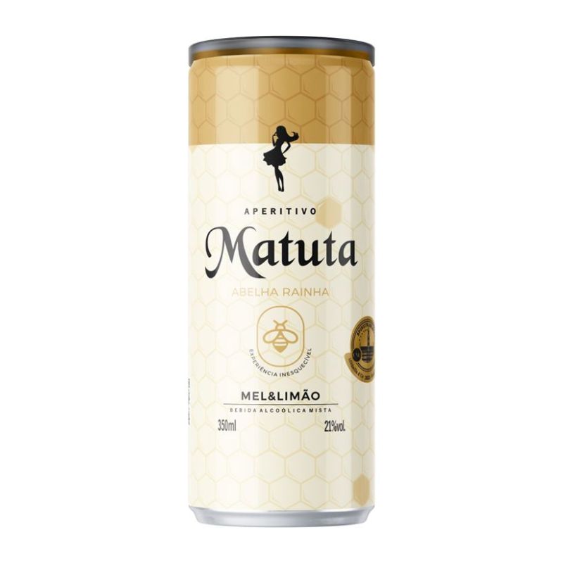 Cachaça Matuta Mel e Limão Lata 270ml