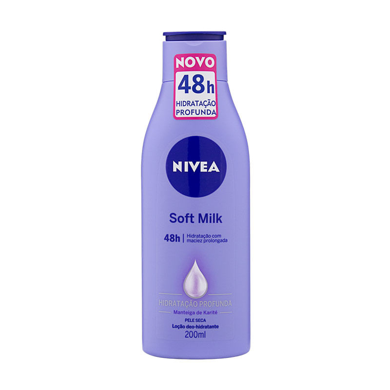 Hidratante Nivea Soft 200ml Milk Pele Seca