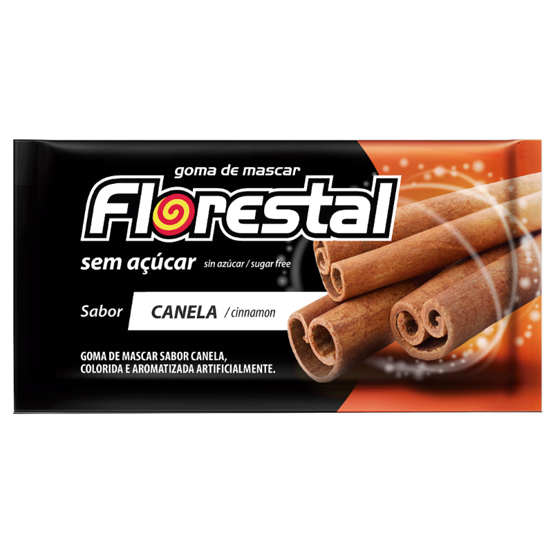 CHICLE CANELA S ACUCAR FLORES 1X5UN 