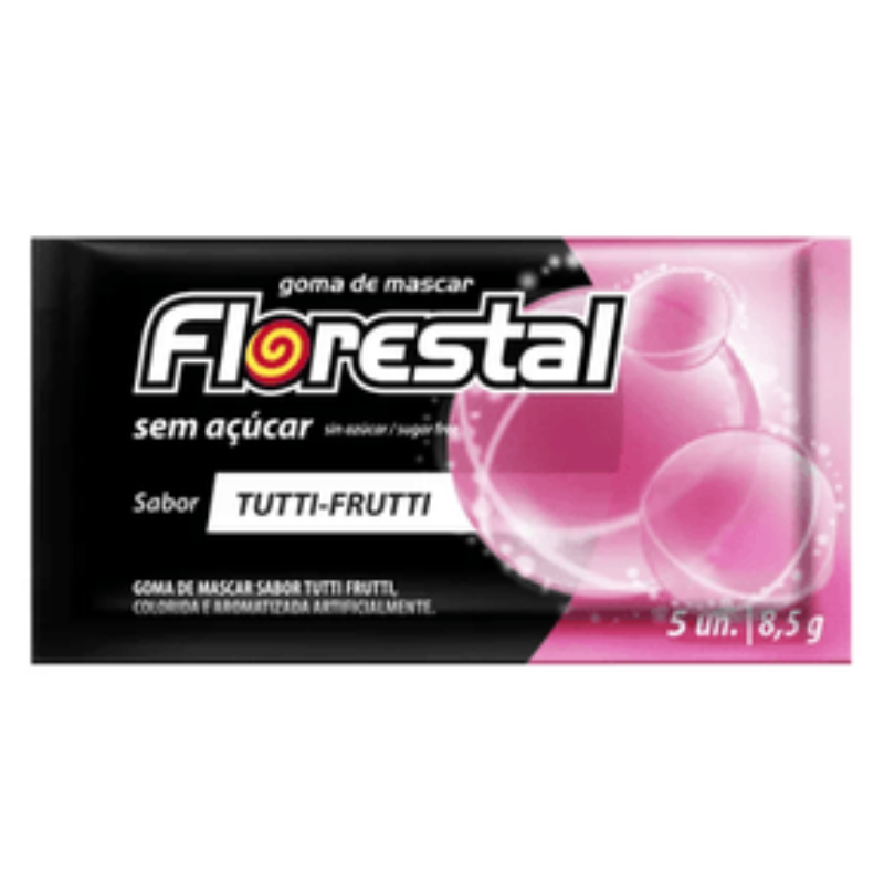 CHICLE TUT FRUTT S ACUCAR FLORES 1X5UN 