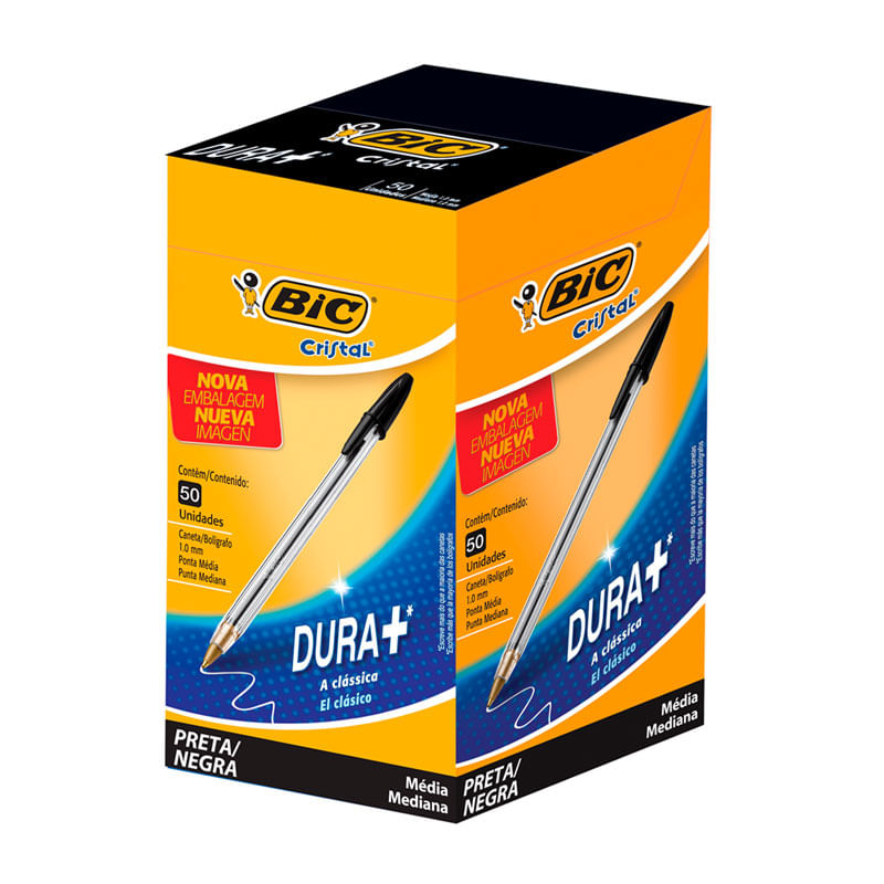 CANETA ESFEROGRÁFICA PRETA CRISTAL BIC