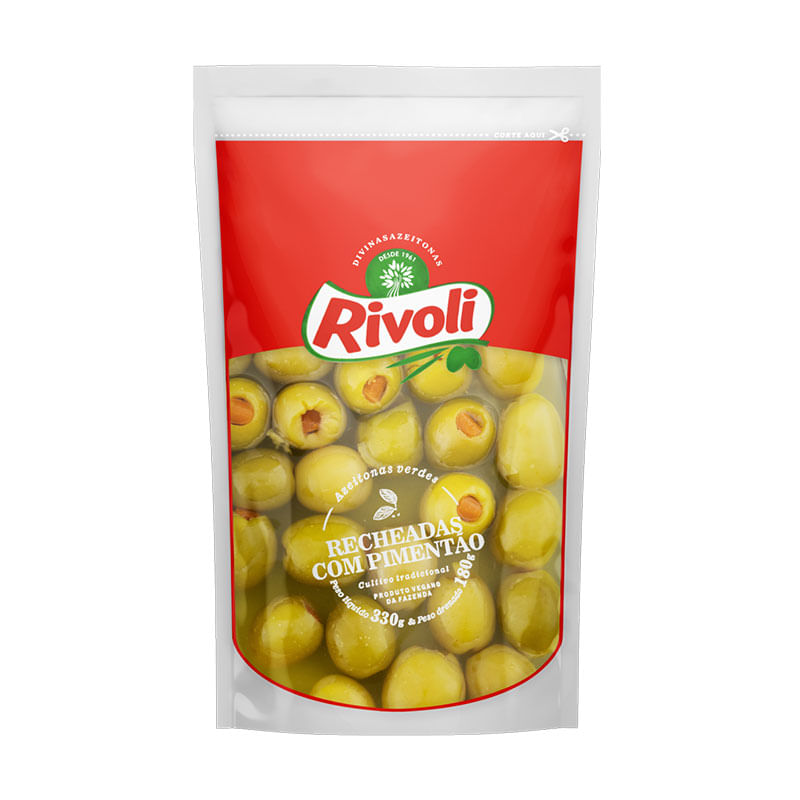 Azeitona Rivole 180g Recheado Pimentão Doy Pack