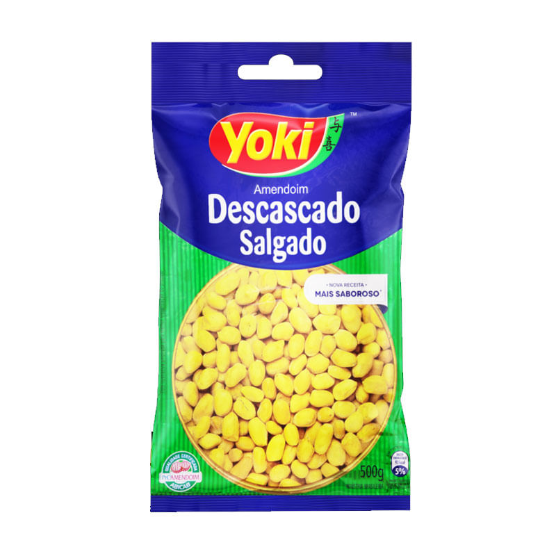 Amendoin Descascado Salgadinhos Yoki 500g