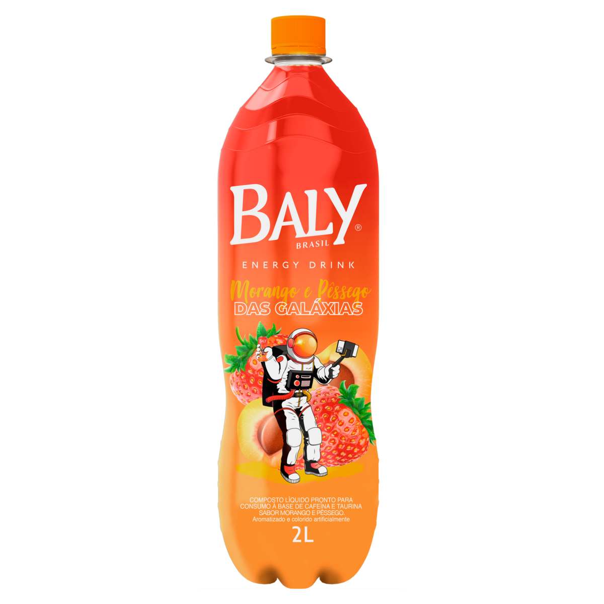 Energético Baly Morango e Pêssego 2L 